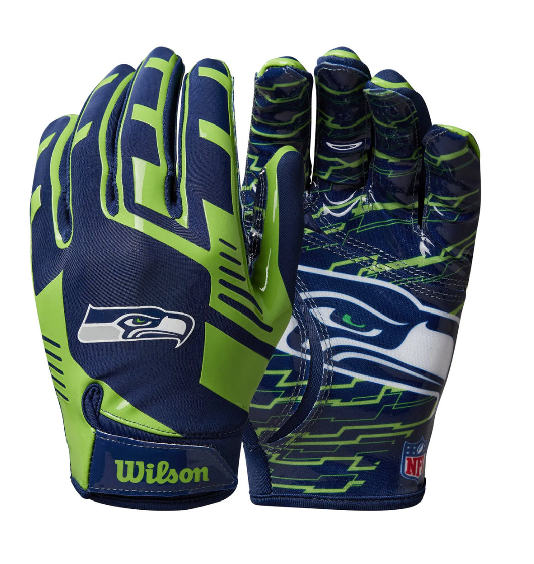 NFL Stretch Fit Youth Receiver Gloves - Seattle Seahawks