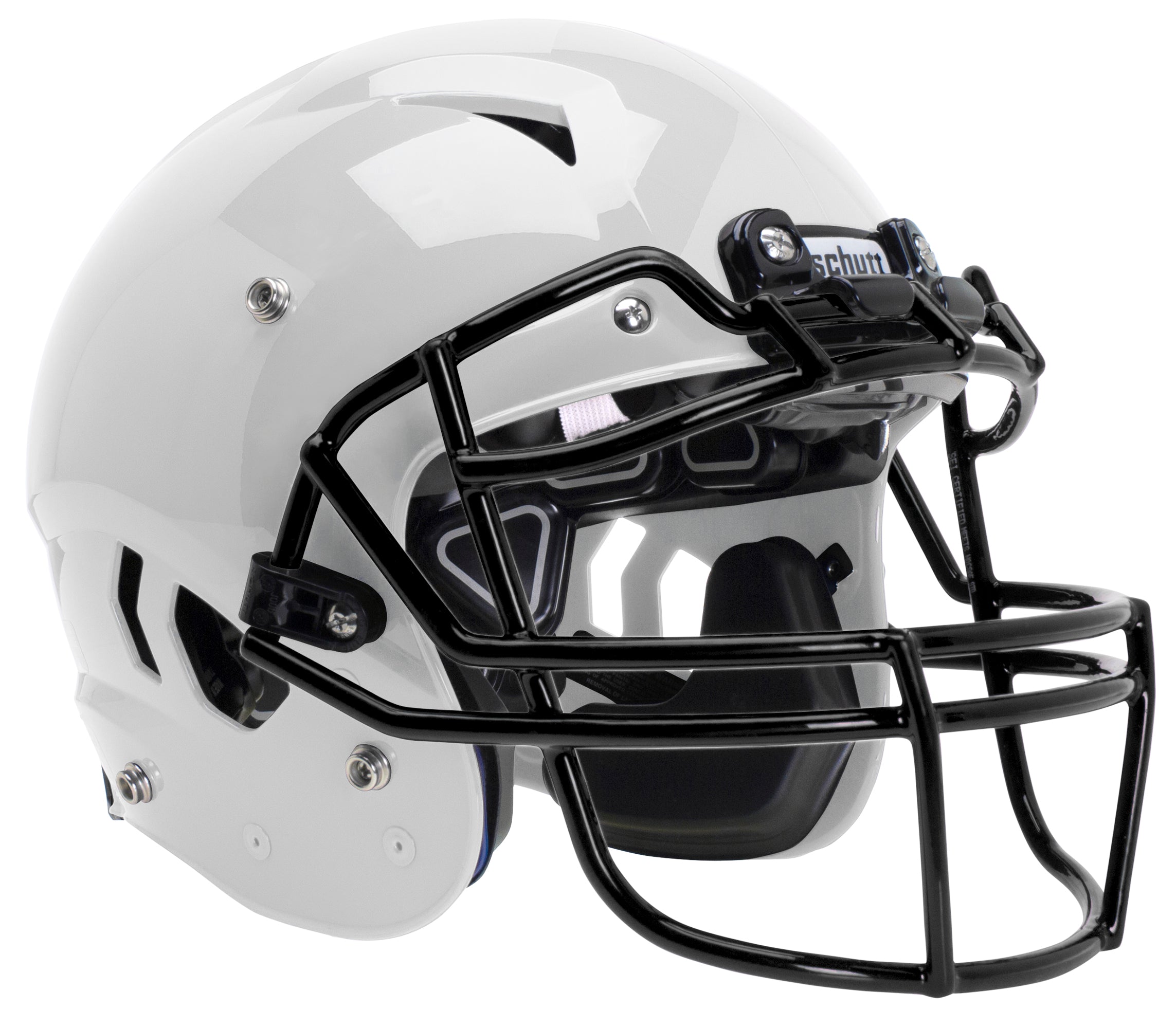 Schutt Youth Schutt Bucket Helmet White Schutt A11 Youth Football Helmet W/ Attached Grey Carbon Schutt Youth Schutt Bucket Helmet White Schutt A11 Youth Football Helmet W/ Attached Grey Carbon